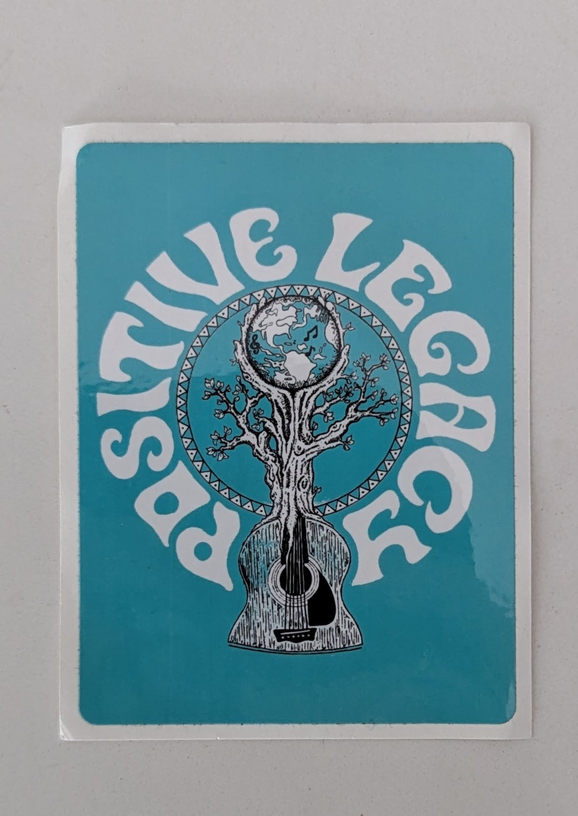 3"x 4" Teal "Guitar Tree" Sticker