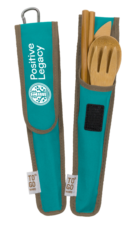 Eco-Friendly Reusable Utensil Set - Agave/Turquoise
